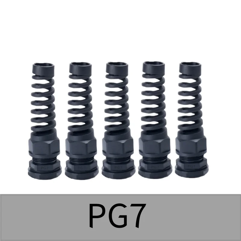 5 шт. Нейлоновые кабельные вводы IP68 PG7/PG9/PG11 черные