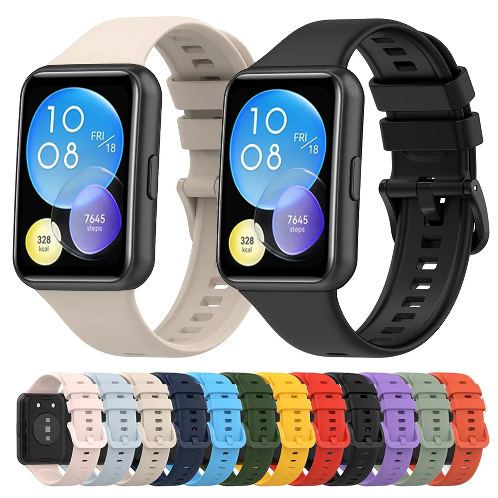 

13 Color Silicone Strap for Huawei Watch Fit 2 Active Silicone Bracelet Strap for Huawei Watch Fit2 Smart Watches Accessories