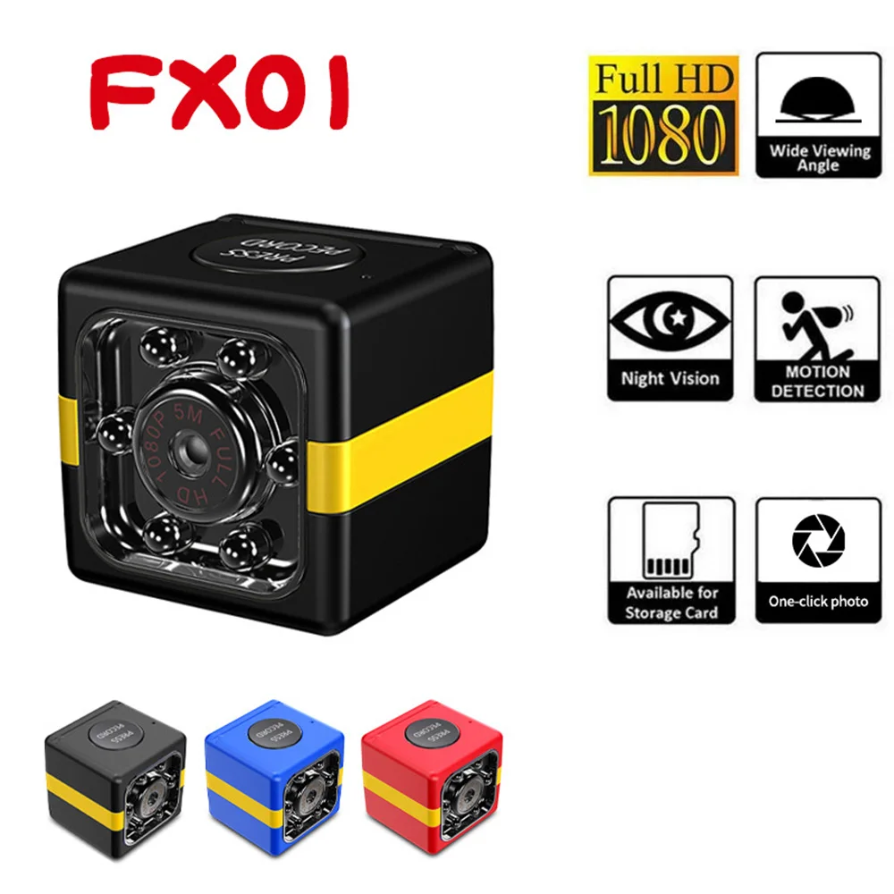 Мини-камера HD 1080P DVR микро-камера Спорт DV видео ночное видение видеокамера движения ультра маленькая домашняя камера безопасности камера FX01