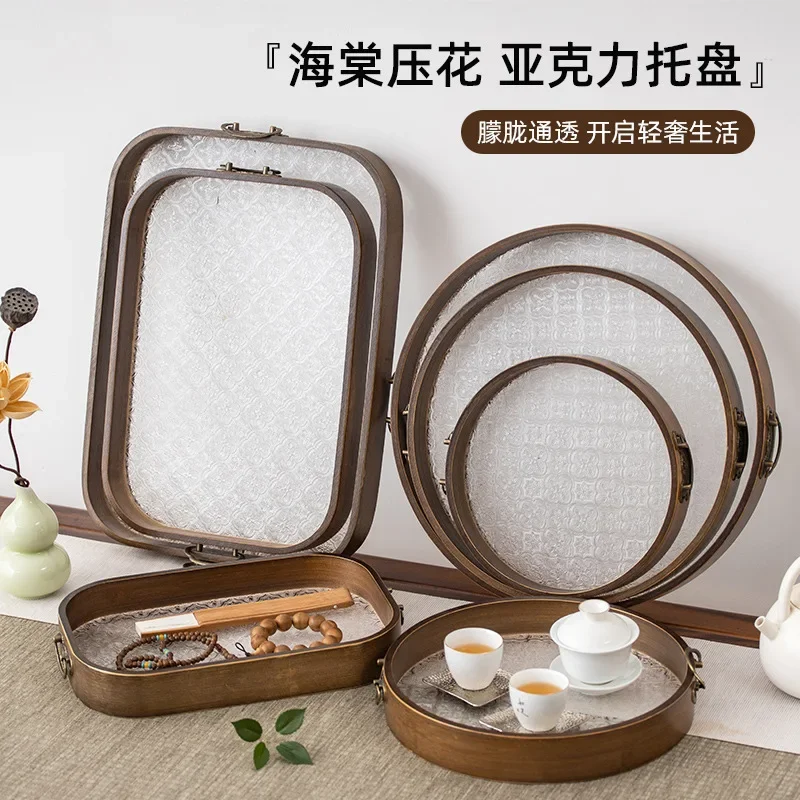 Цветочная фотография Haitang минималистичный поднос для чайного набора дома и отеля