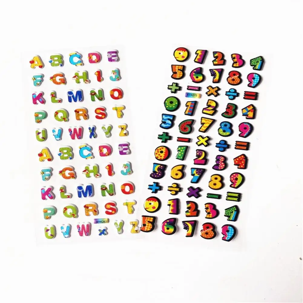 

Сильная Липкость, рандомная 3D наклейка в виде мультяшного алфавита для детей