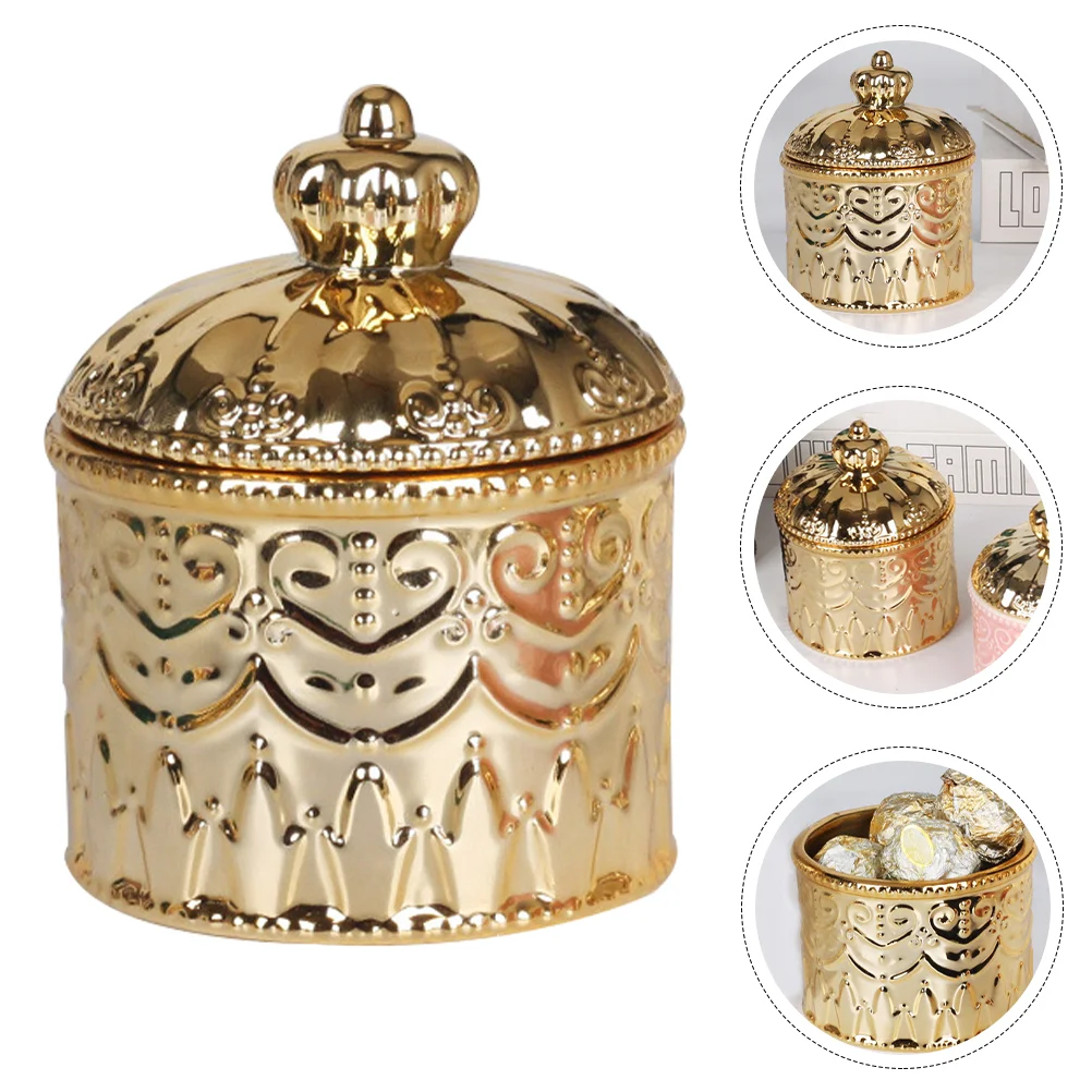 

Decorative Jar Embossment Jewelry Storage Jar Dried Fruit Snack Holding Box
