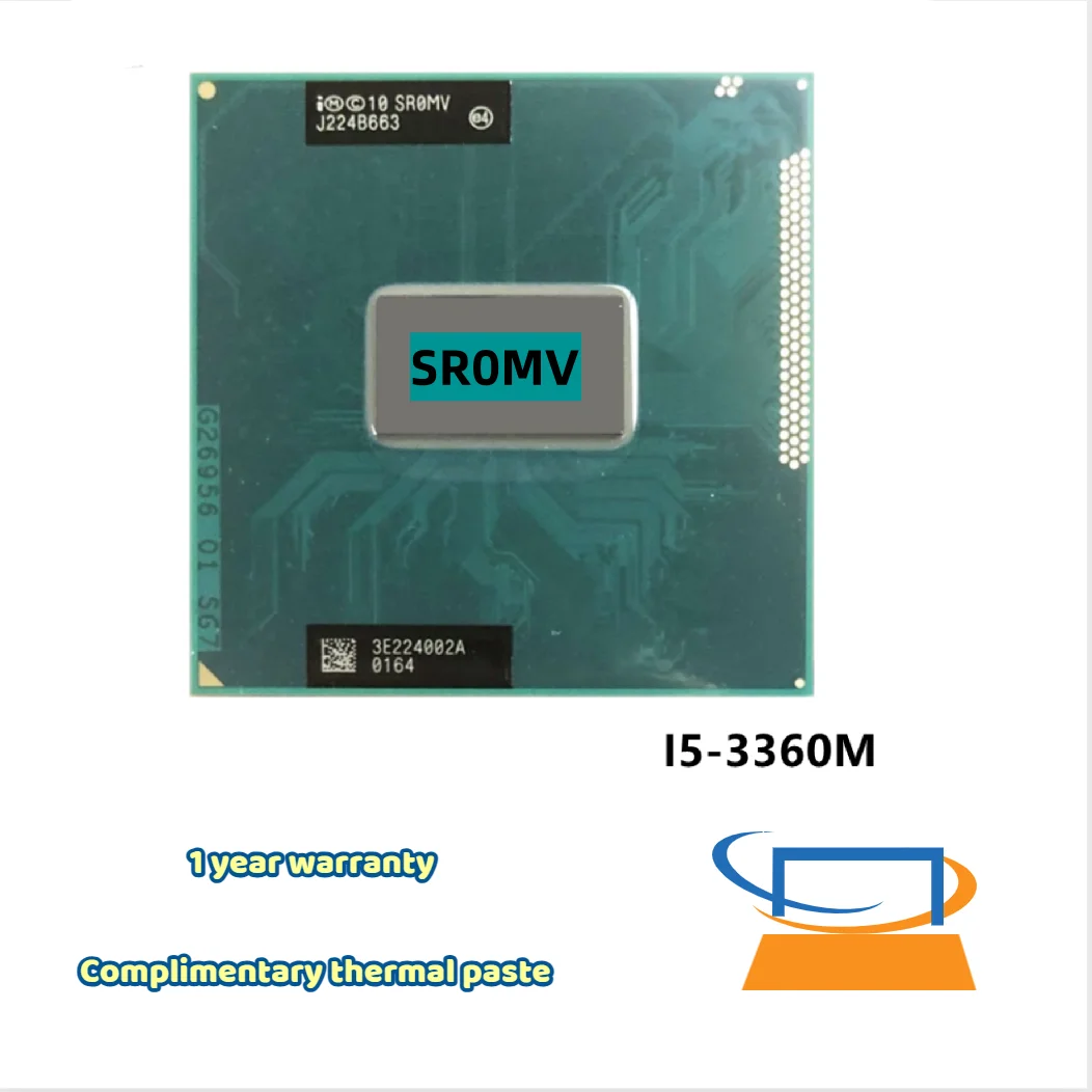 

Original Core i5-3360M Processor 3M Cache 2.8Ghz i5 3360M SR0MV PGA988 TDP 35W, Laptop CPU