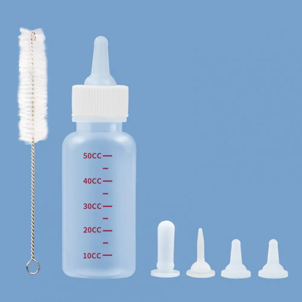 

6Pcs Practical Silicone Soft Puppy Kitten Feed Bottle Pet Cat Dog Feeder Pet Supplies Cat Nursing Bottle Dog Milk Bottle