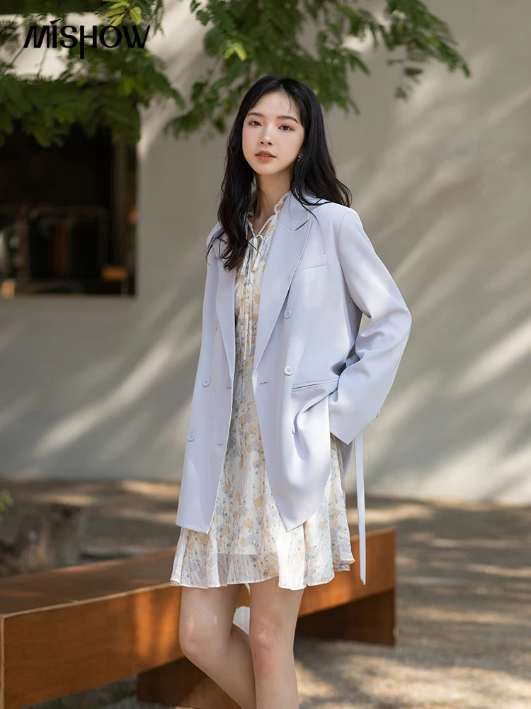 MISHOW 2022 весенний блейзер для женщин с длинным рукавом офисные женские уличные