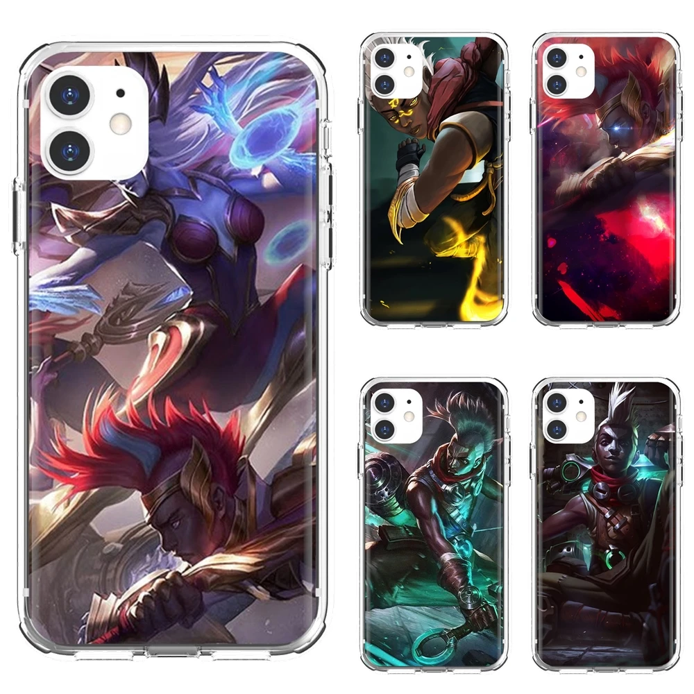 

League-of-Legends-EKKO For iPhone 10 11 12 13 Mini Pro 4S 5S SE 5C 6 6S 7 8 X XR XS Plus Max 2020 Soft Transparent Cases
