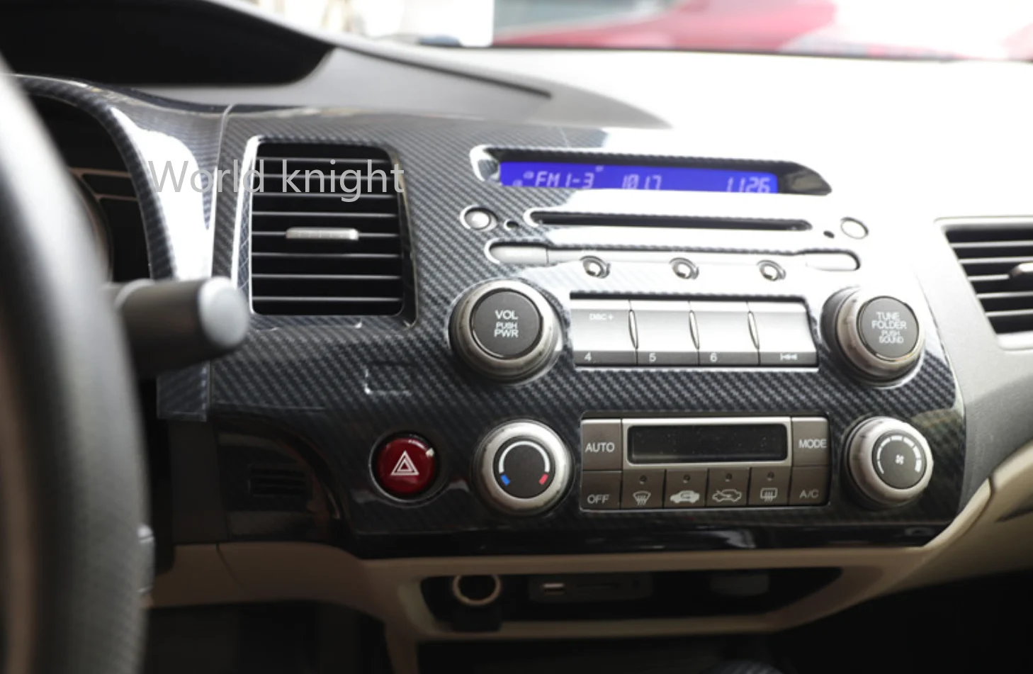 

Car GPS Navigation Trim Central Console Panel Cover ABS Carbon Fiber Style Fit for Honda Civic 2006 2007 2008 2009-2011 LHD