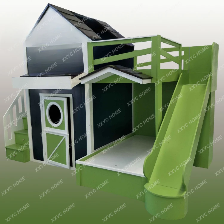 Кровать в мультяшном стиле Роскошная детская двухъярусная кровать из цельной