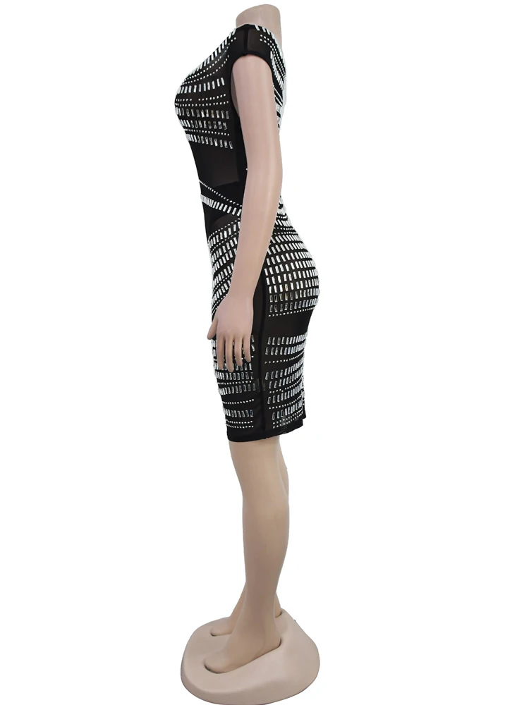 Beyprern великолепное мини-платье с открытыми плечами и стразами шикарное женское