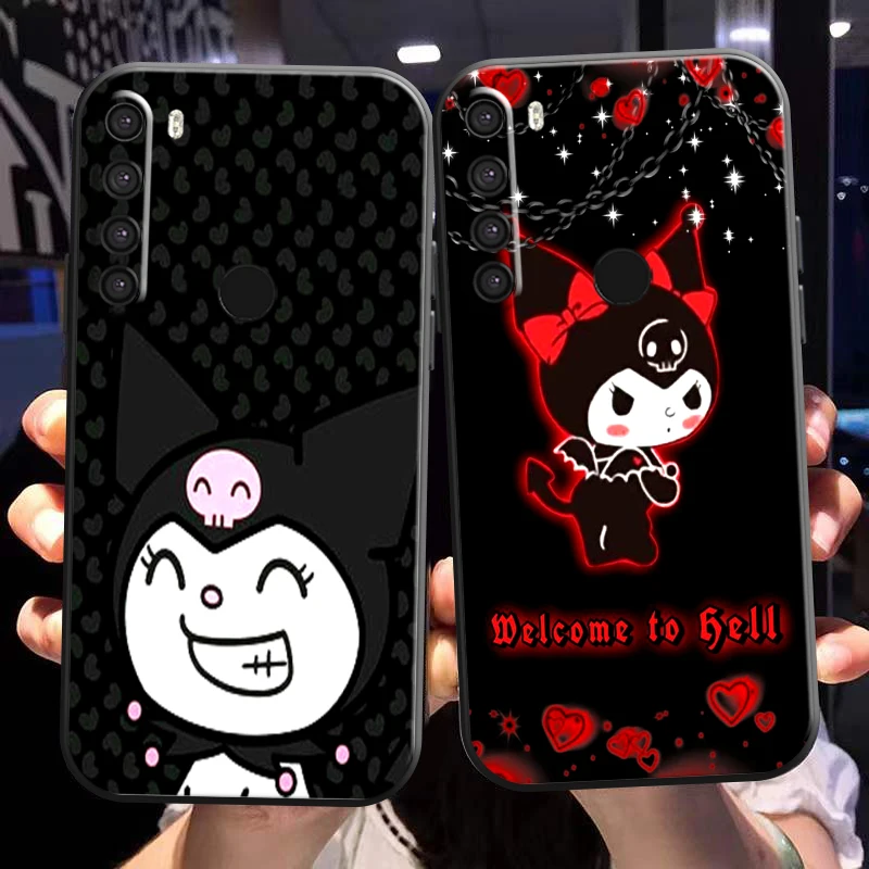 

Cartoon Sanrio Kuromi Phone Case For Xiaomi Redmi Note 8 Pro Note 8T Redmi 8 8A Silicone Cover TPU Back Soft Carcasa Black