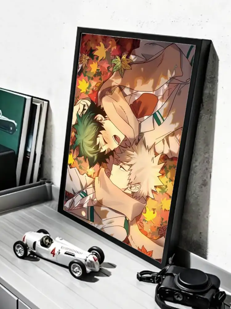 Фото Постер My Hero Academia B-BakuDeku HD, самоклеящийся, водонепроницаемый, для декора стен, идеально подходит для дома, офиса, общежития, в подарок №2