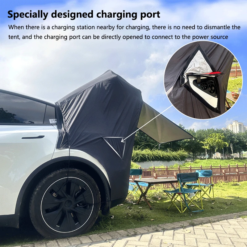 Кемпинговая палатка для Tesla Model Y солнцезащитный козырек на заднюю дверь и