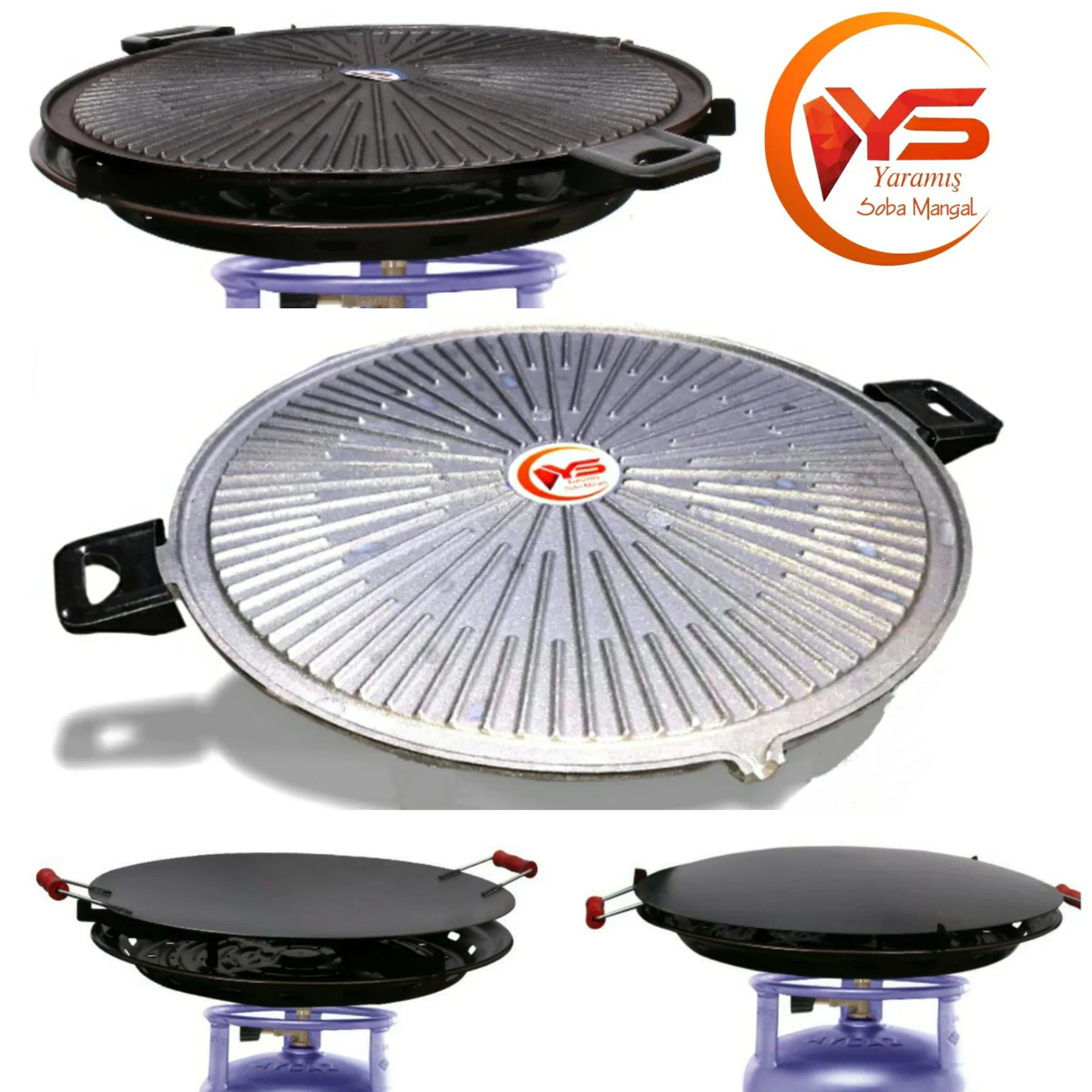 

Cast Iron Tube Pan Portable Grill Pot Barbecue Kunefe Konafeh Meat Turkish Cooking Camp Type Grill with Stove