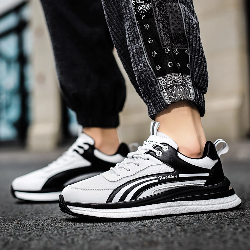 

Туфли мужские с перекрестной шнуровкой, Вулканизированная подошва, круглый носок, дышащие, Повседневная Уличная обувь, 2023