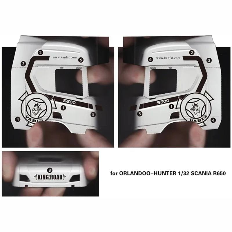 Бумажная наклейка для RC модели ORLANDOO-HUNTER SCANIA R650 OH32T01
