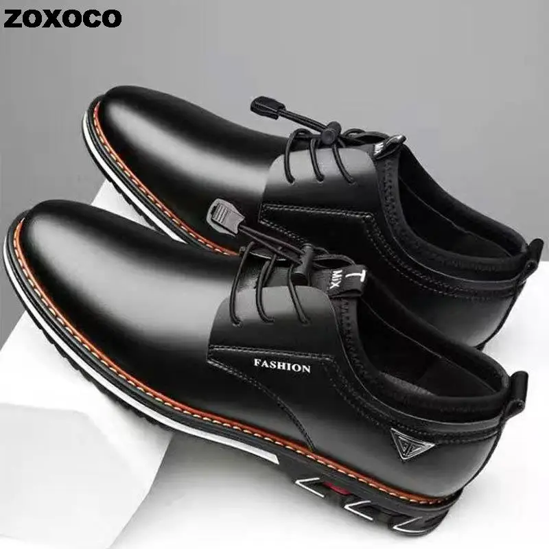 

Men New Fashion High Quality Oxford Shoes Business Spring Autumn Breathable With Holes Men's Formal Business Trend Shoes ZOXOCO