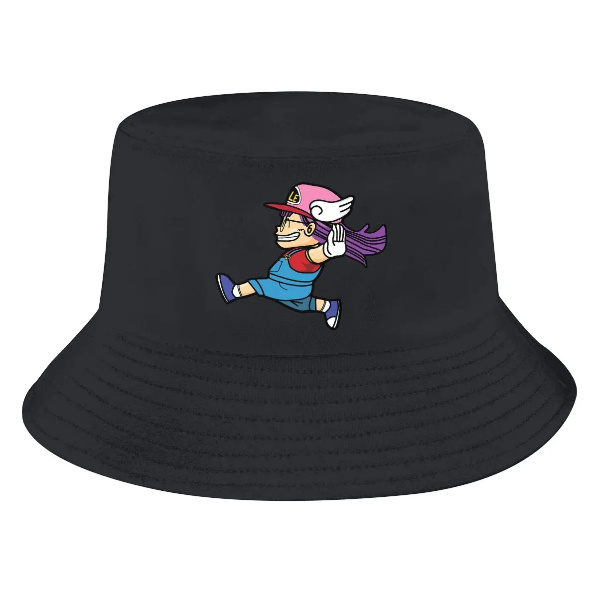 

Run Unisex Bucket Hats Dr Slump Hip Hop Fishing Sun Cap Fashion Style Designed