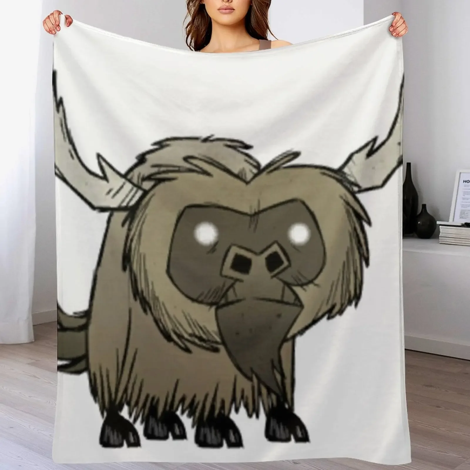 Фото Плед Don't Starve Beefalo, уютный плед, подарок на день рождения для него и для нее №1