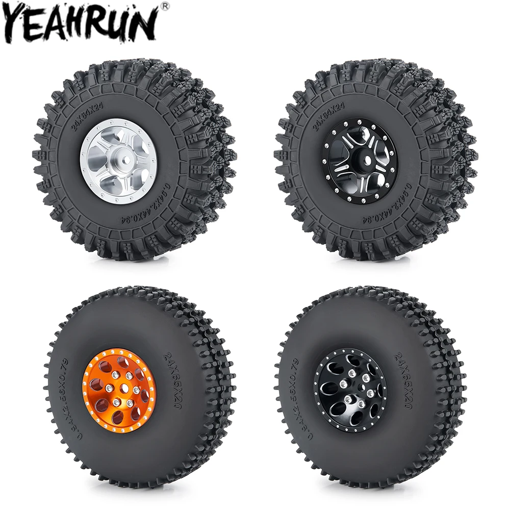 YEAHRUN 4 шт. 1 0 дюймовые колесные шины для 1/24 Axial SCX24 1/18 TRX4M Bronco Defender RC Micro Crawler