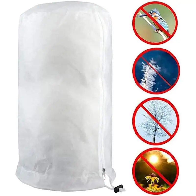 

Plant Cold Cover Garden Agricultural Non-woven Fabric Plant Antifreeze Cover Drawstring Design Plant Antifreeze Protection Cover