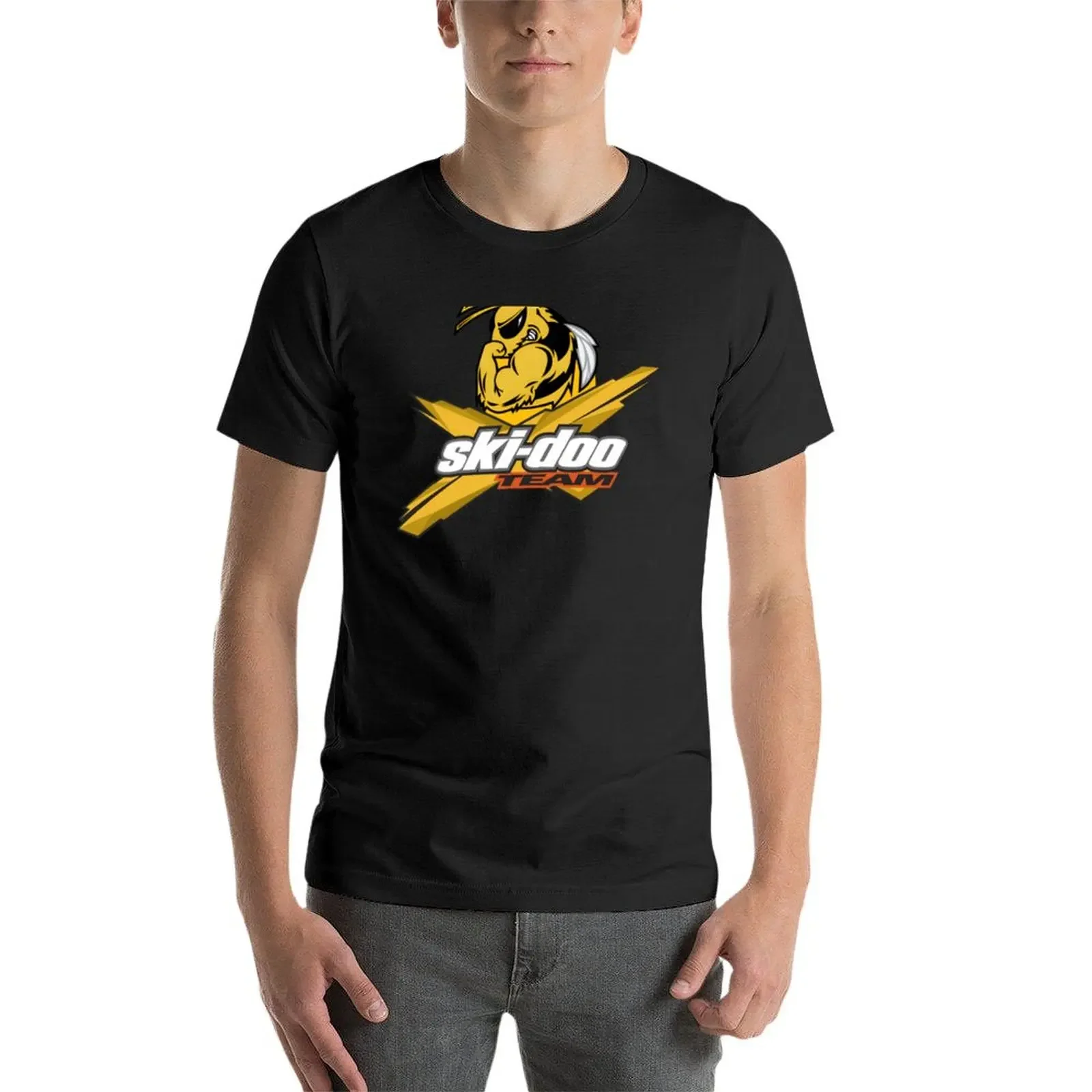 Футболка Ski Doo тяжелые топы возвышенные мужские футболки повседневные стильные