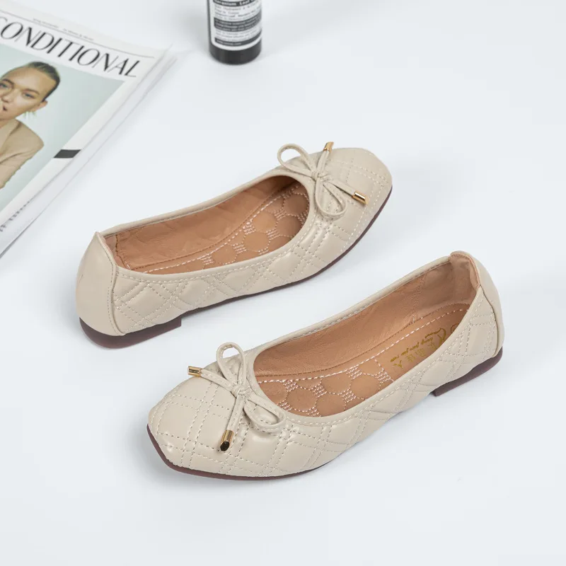 

Women Ballerinas Flats shoes Round Toe Bowtie Slip On Women Flats Maternity Loafers Moccasins Ladies Casual Flats