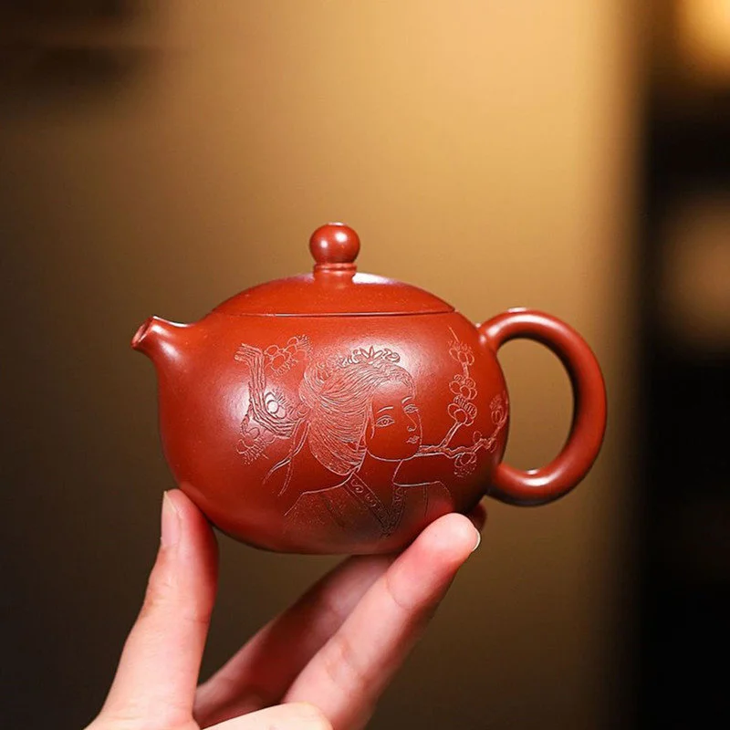 

130ml Chinese Yixing Purple Clay Teapots Famous Handmade Tea Pot Raw Ore Dahongpao Mud Kettle Authentic Zisha Tea Set Teaware