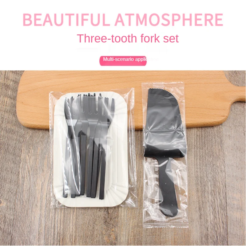 Plastic Cake Spoons Disposable Cutlery Set Plastic Fork Spoon Party Tableware Wedding Birthday Party Decoration Supplies
