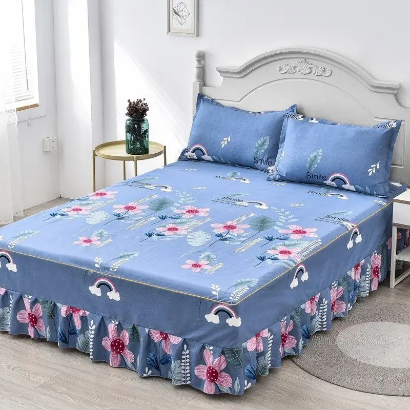 

Sheets for Double Bed Home Bedsheets Set with Pillows Case Linens Bedspreads Elastic Fitted Bedrooms Mattress Pad Bedding