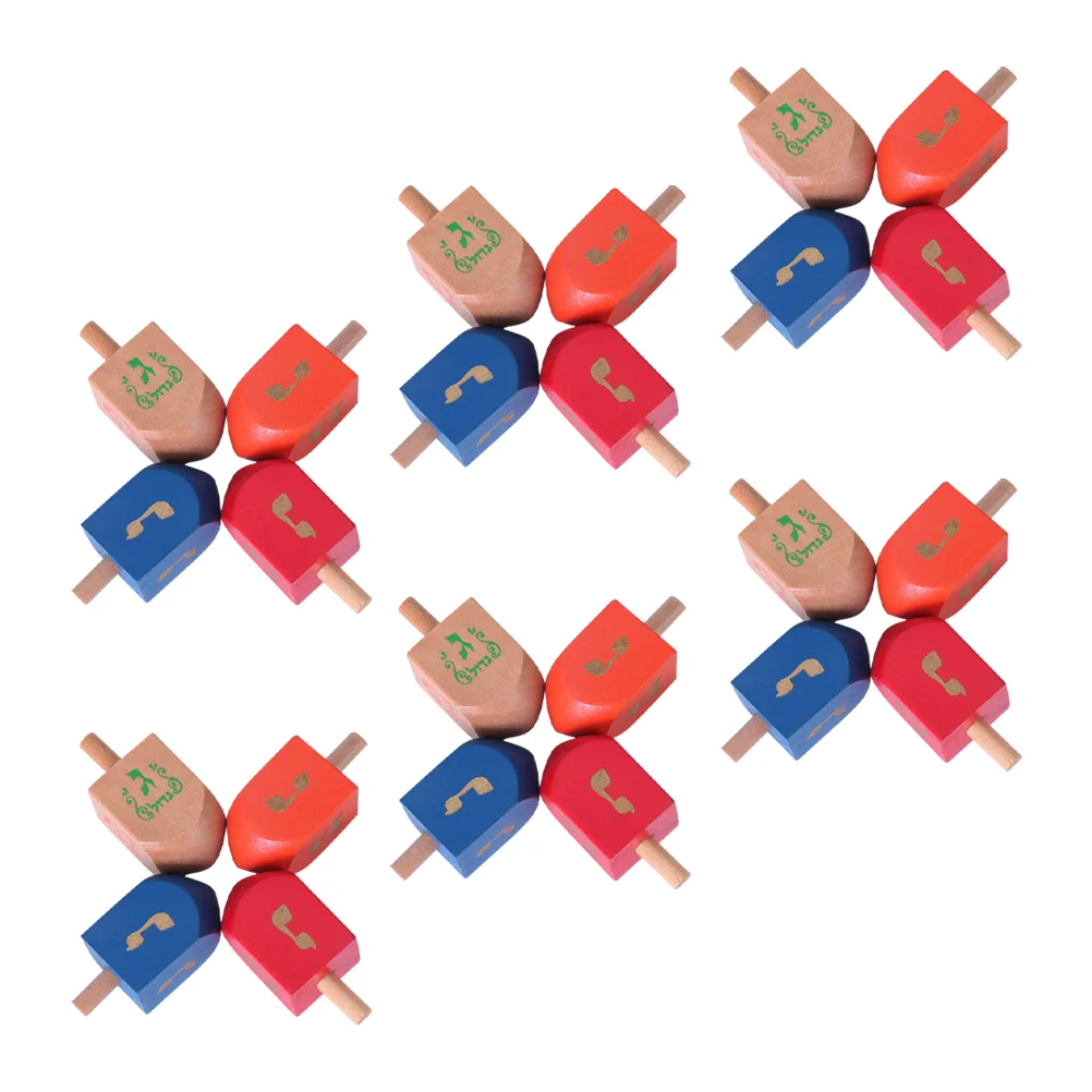 

30 Pcs Funny Gyro Wooden Gyro Kids Educational Toys Manual Gyro Toys