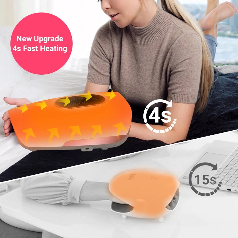 

Cordless Hand Massager Machine with Heat Provides Compression 3 Modes & 3 Levels Pressure for Arthritis Carpal Tunnel Finger