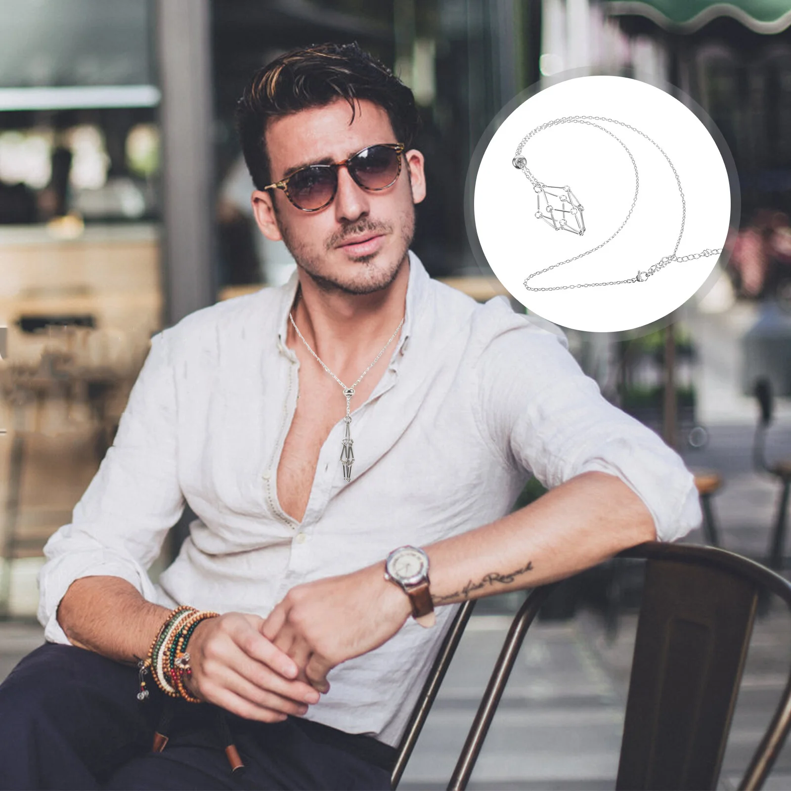 Necklace Empty Stone Holder Crystal Cage Metal Brackets Cord Rope Pendants Net Bag