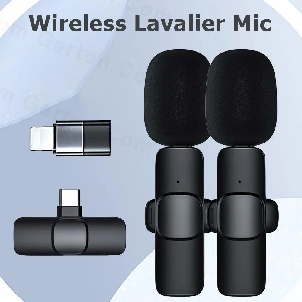 

Wireless Lavalier Microphone Portable Audio Video Recording Mini Mic for iPhone Android Live Broadcast Gaming Phone Microfonoe