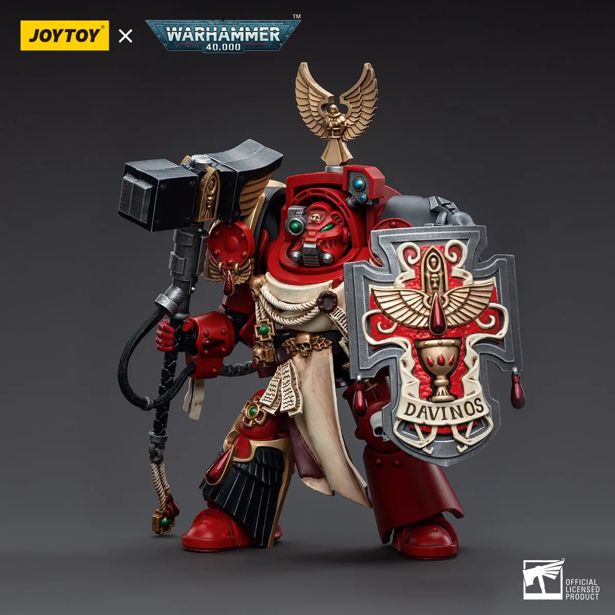 Фото Joytoy Warhammer 40K 1/18 Фигурки Blood Angels Assault Terminators Brother Davinos Модель игрушки для мальчиков Подарки 3,75 дюйма №1