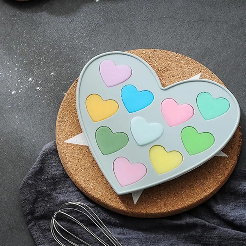 

Durable Love Heart Shape Cake Chocolate Baking Mold Cake Mold Lightweight Clear Texture