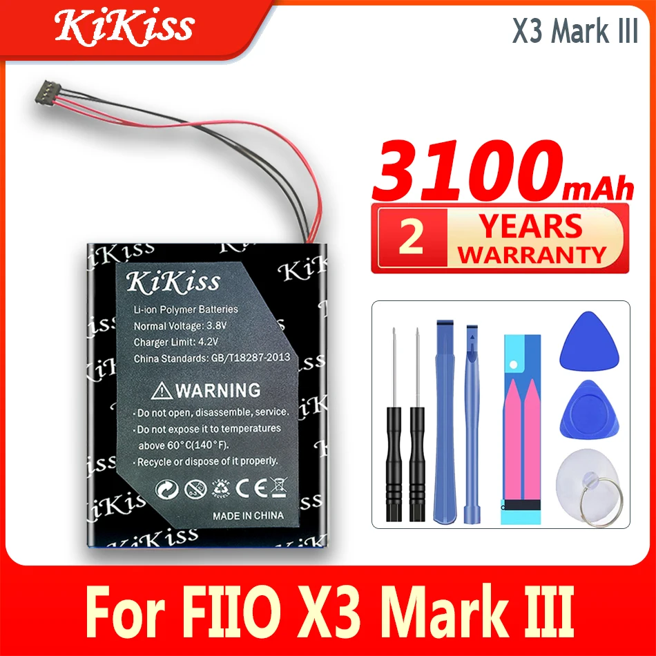 

3100mAh KiKiss 100% New Battery For FIIO X3 Mark III Player Speaker Digital Batteries
