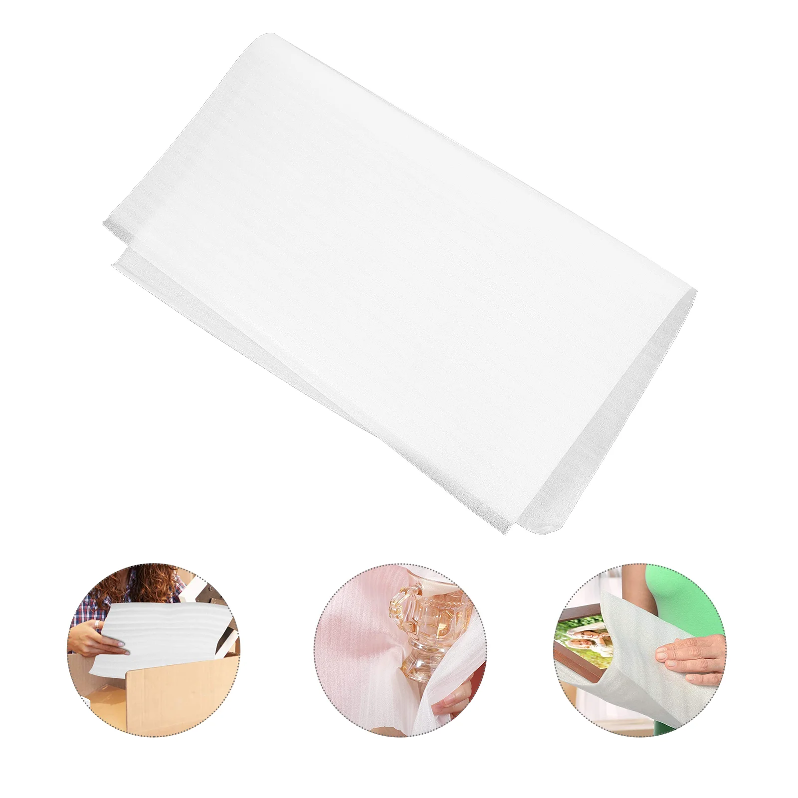 

100 Pcs Wraps EPE Coated Pearl Cotton Bag Shockproof and Shatterproof Pouches-25X30CM(White)