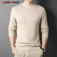 autumn fashion sweater for men 2022 new pullover hombre warm solid high quality casual winter long sleeve male fit youth moownuc