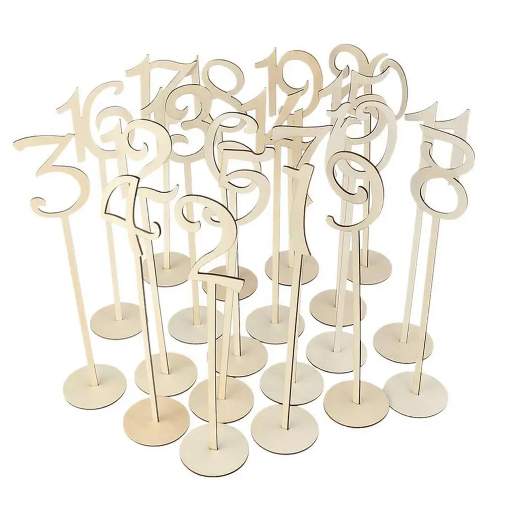 

Portable Lightweight 1-20 Wedding Wooden Table Numbers for Banquets