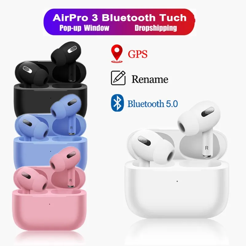 

Air Pro 3 TWS Wireless Earphones Rename Bluetooth 5.0 Mini Earbuds with Charging Case Sports Handsfree Headset for Smart Phones