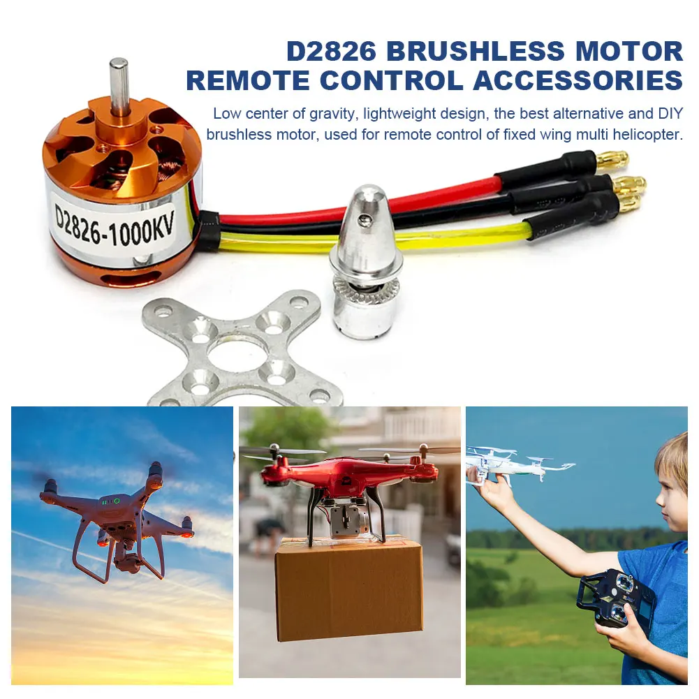 

930/1000/1400/2200KV RC Brushless Motor Spare Parts RC Plane Brushless Motor Replacement Accessories for RC Fixed Wing Aircraft