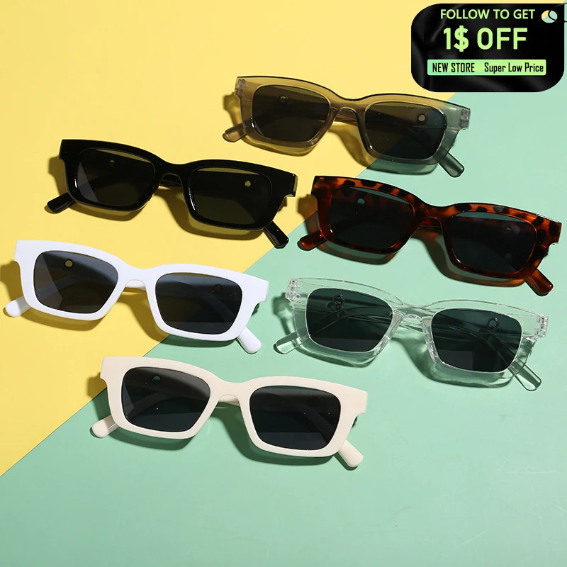 

Fashion Vintage Rectangle Frame Sunglasses Women Brand Designer Retro Sun Glasses Cool Female Ins Popular Square Eyewear