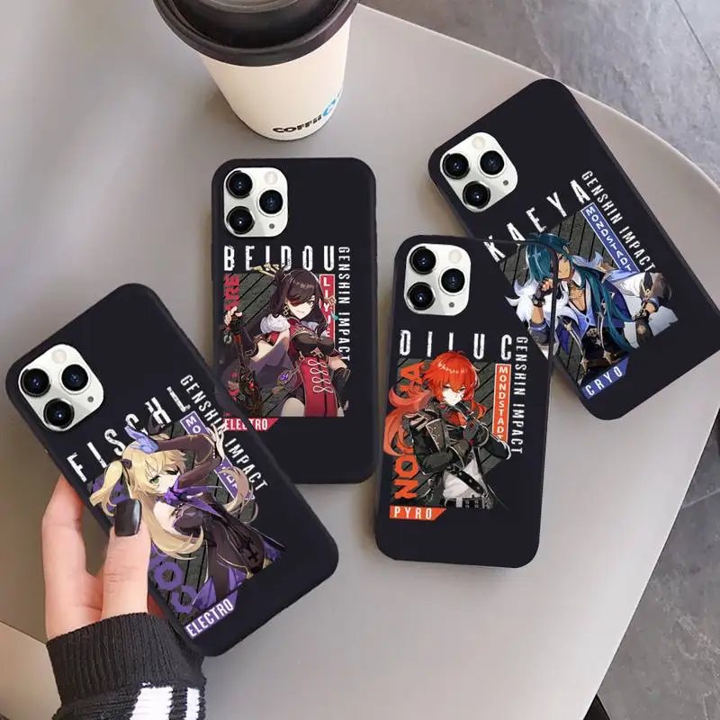 

genshin impact account hutao zhongli xiao Phone Case for iPhone 13 12 11 mini pro XS MAX 8 7 6 6S Plus X SE 2020 XR