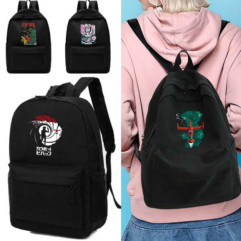 

Women Backpack Hiking Travel Rucksack School Bags for Teenage Girl Boys Japan Print Outdoor Sport School Bag Canvas Knapsack
