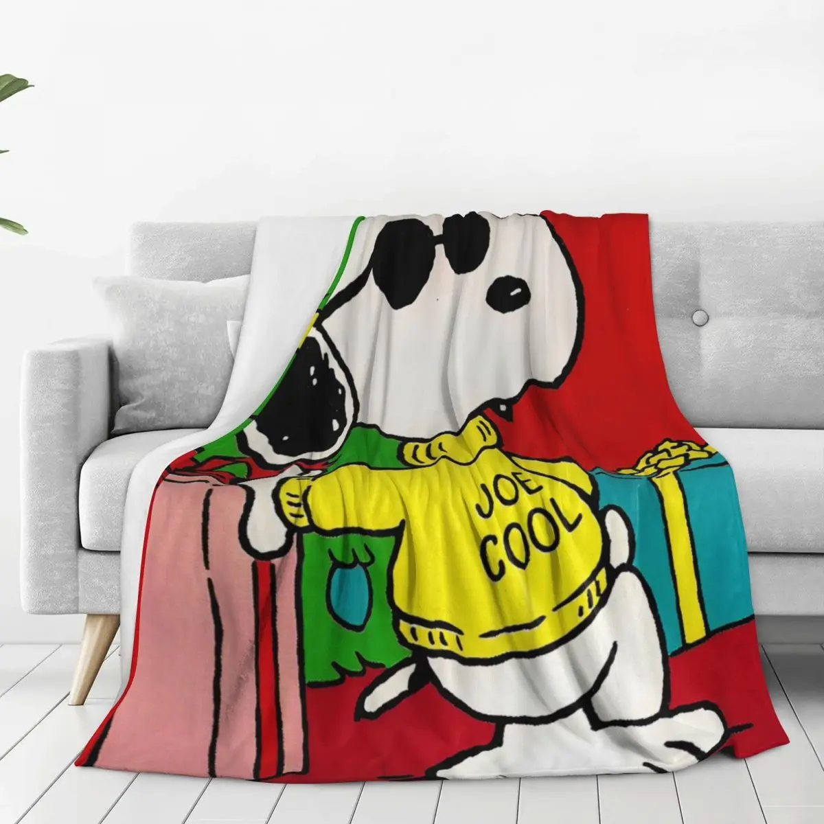 Супер мягкое одеяло для пикника SNOOPY Cartoon Miniso (1)-bayingimg фланелевое покрывало спальни