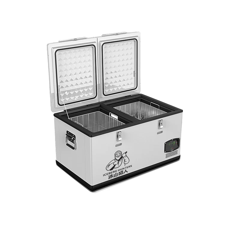 

95 liter portable car refrigerator with built-in battery