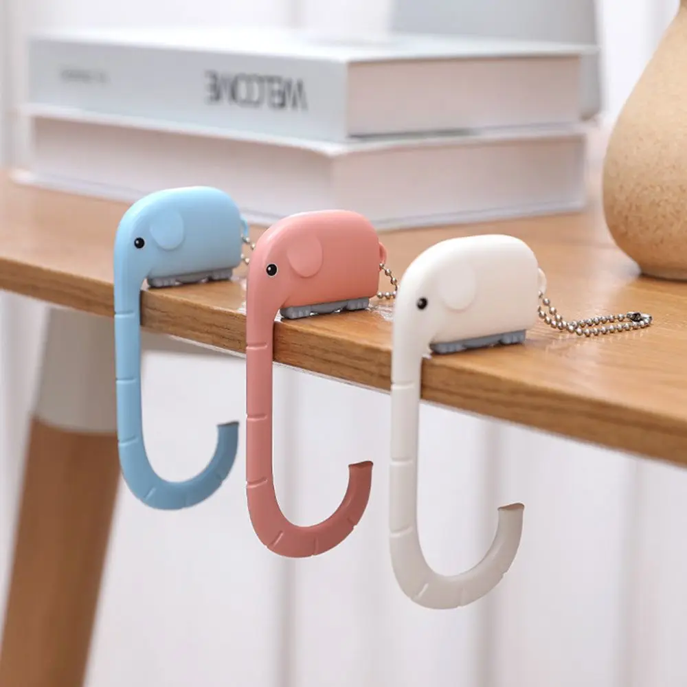 

Elephant Hook Cute Wall Hanger Holder Purse Bag Hooks Plastic Decorative Table Portable Travel Handbag Hanger