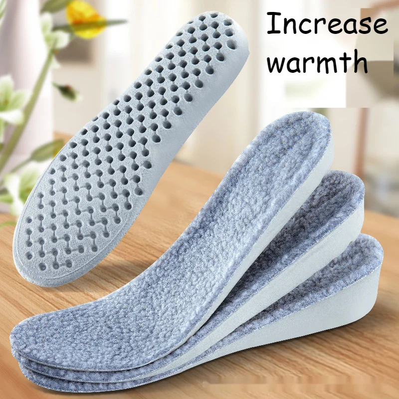  Men's Women's Sweat Absorption Odor Proof  Mi Autumn Winter Thickened Plush Warm Inner Increased Insole Martin Boots