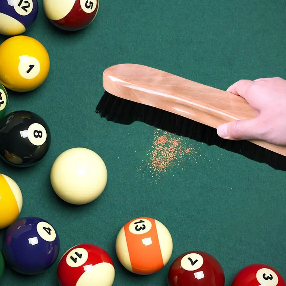 

1PCS Wooden Billiards Brush Table Billiard Cleanning To Accessories Cleaner Deep Rail Durable Easy Tool Brush Use Billiard G5U7