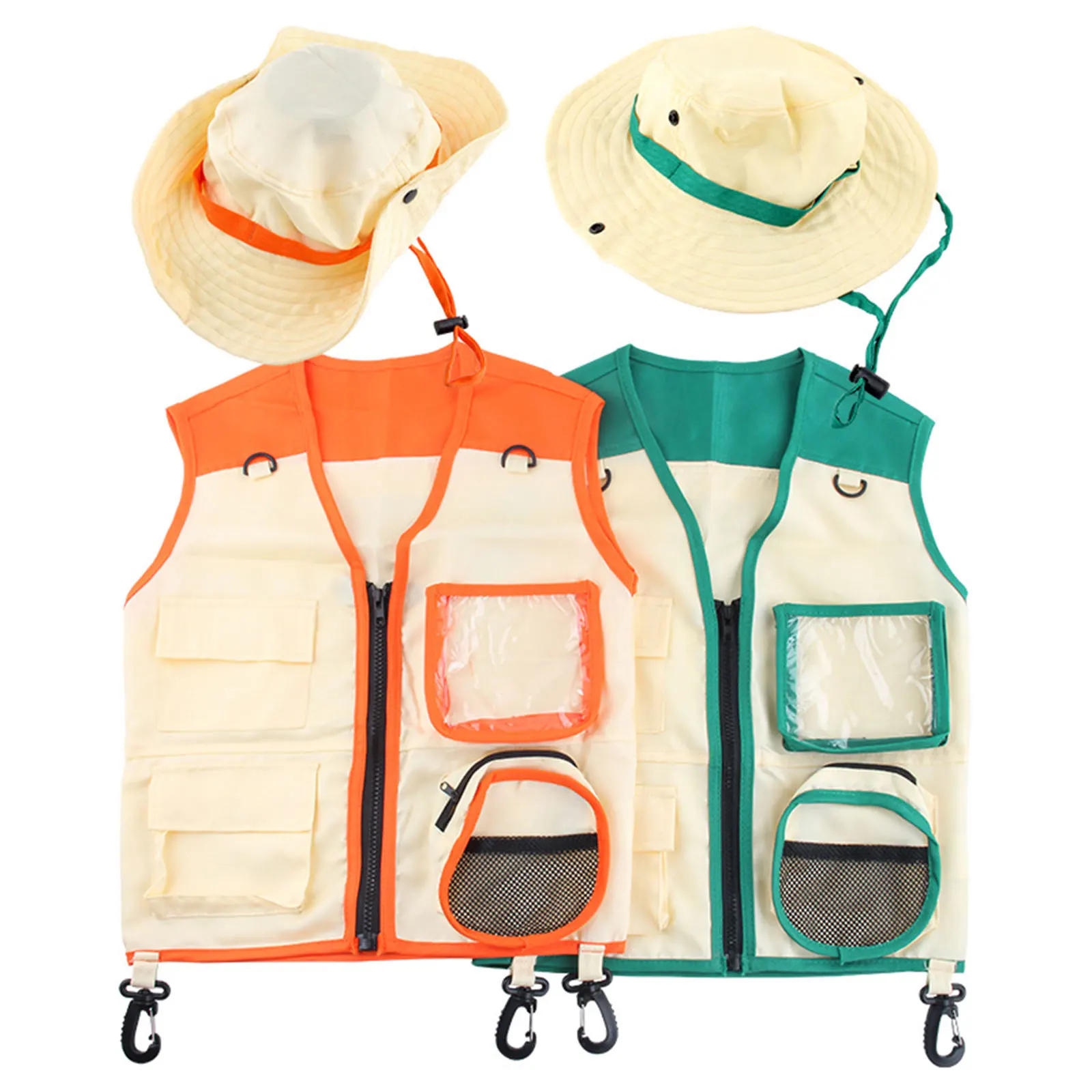 

Children Toys Kids Explorer Costume Kit Adventures Suit Including Vest and Hat Dress Up Children Gift for Outdoor Adventures Set